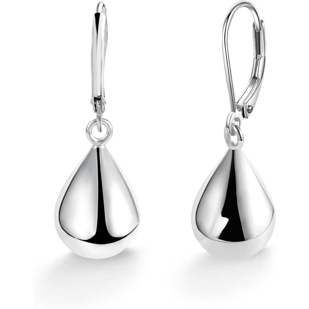 925 Sterling Silver Teardrop Leverback Earrings for Women - Hypoallergenic